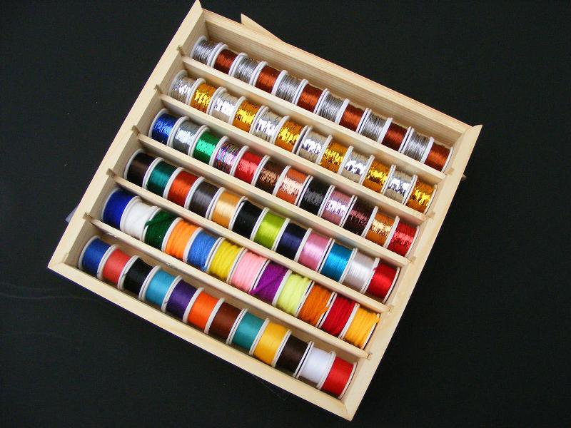 72 spools of fly tying threads